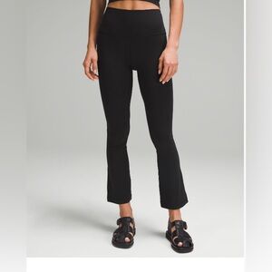 Lululemon black high rise align kick boot short 6